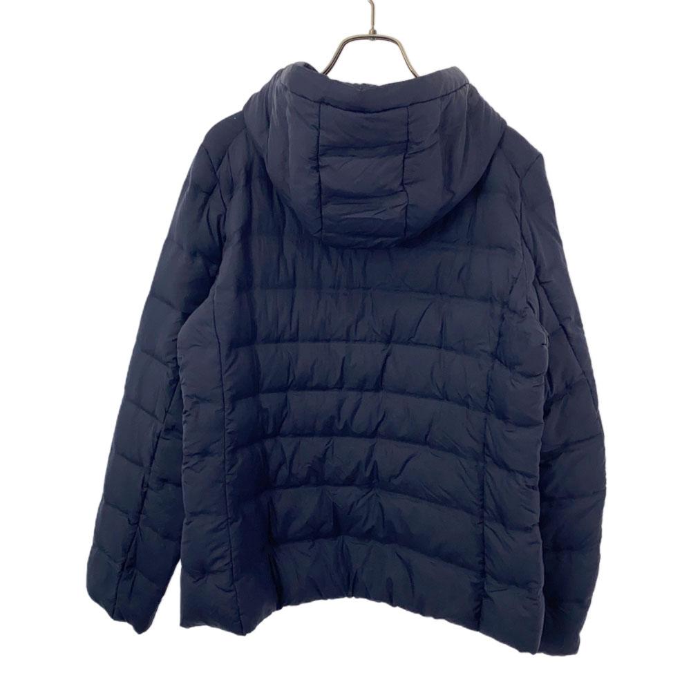 Uniqlo Seamless Down Jacket L Navy Hood Women Used