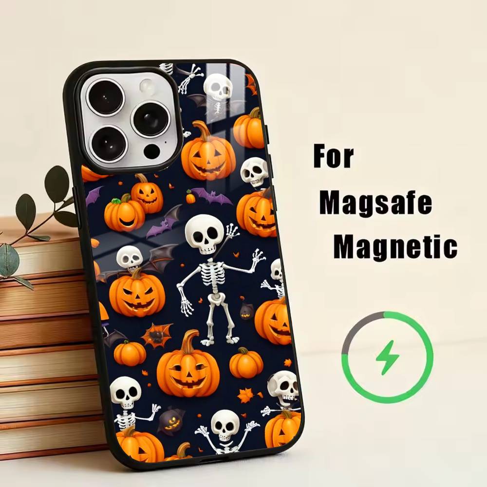Halloween-HH Phone Case For iPhone17,16,15,14,13,12,11 Plus,Pro Magnetic with Magsafe Wireless Charging