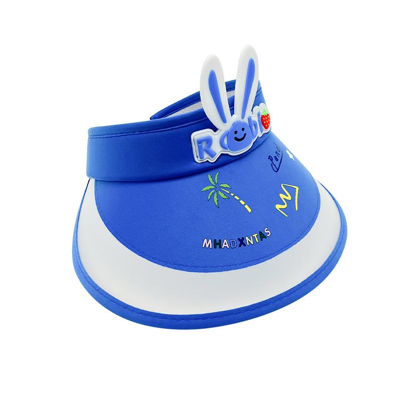 Summer children's sunscreen hats boys and girls waterproof sunshade empty top hat baby big brim UV protection sun hat