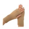 1 Pair Fall Winter Gloves Half-finger Cover Knitted High Elasticity Non-slip Student Writing