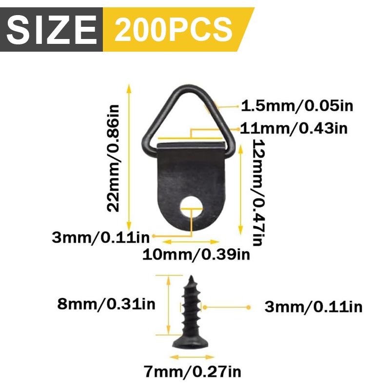 200 шт. черные аксессуары для фурнитуры фоторамок