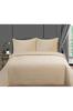 Toskana Bedspread Set, Coverlet 240x260 Cm with Pillowcase, Full Size, Full Bed, Double Size, Plush Fabric Beige