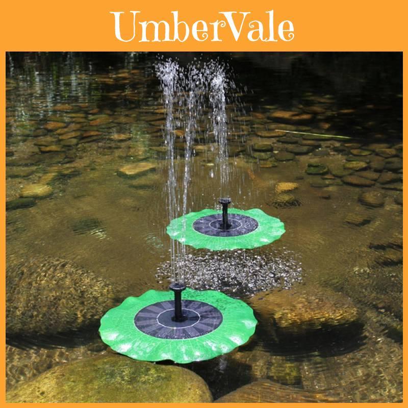 Lotus Leaf Style Solar Fountain For Yard Water Feature With Blooming Lotus Leaves