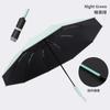 Автоматический зонт, увеличенное усиление, солнцезащитный, для мужчин и женщин, от погоды и дождя, защита от УФ-лучей, зонт от солнца с обратным складыванием