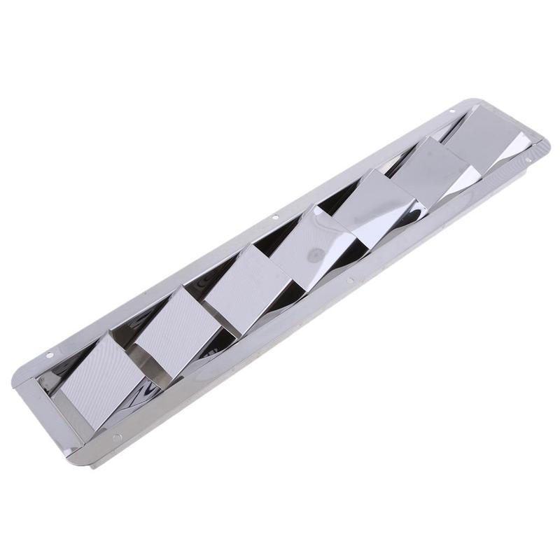 Stainless Steel Boat 7 Slots Louvered Vent Ventilation Grill Cover for Marine Boats Companionway Door and Cabin - Silver