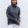 Knitted Tops Solid Color Long Sleeve Loose Clothes Autumn And Winter Fashion Pullovers Women Turtleneck Sweaters 30404