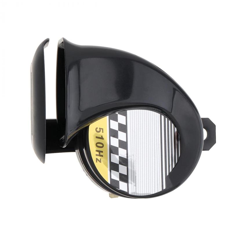 DC 12V 115dB Universal Car Horns Signal Single Sound ABS Snail Horn Claxon Fit for Motorcycles Bicycles Automobiles Cars Vehicle