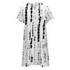 Womens Plus Size Dresses V Neck Short Sleeve Summer Casual Solid Dress Tunic With Pocket