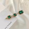Emerald Rhinestone Retro Hair Clip for Women - Versatile, Elegant One-Word Hairpin for Bangs