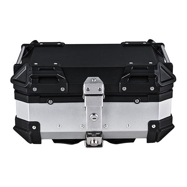 45L Multi-Capacity Aluminum Motorcycle Tail Box - Quick Release, Multiple Colors