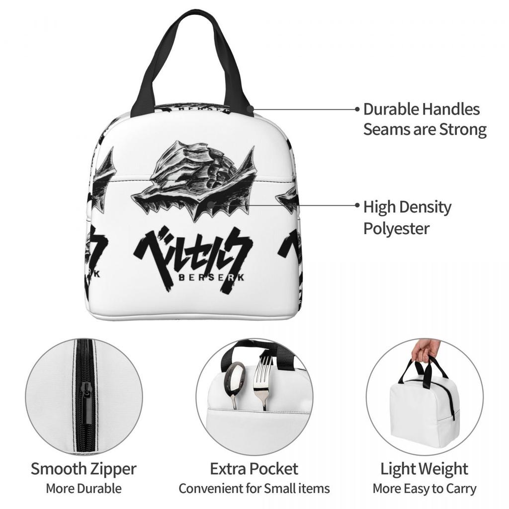 Berserk Sacrifice Mark Demon Sword And Magic Insulated Lunch Bag for Women Office Cooler Thermal Food Box Tote Lunch Boxes