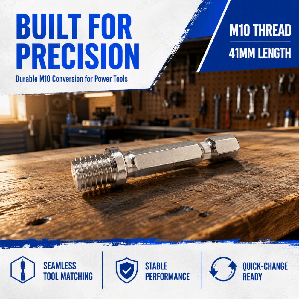 5pcs M10 Thread Size Drill Connecting Rod Hexagonal Socket Screw Shaft Converter Electric Drill Use