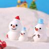 Миниатюрный снеговик, фигурка Санта-Клауса, микропейзаж, рождественские украшения, детские игрушки