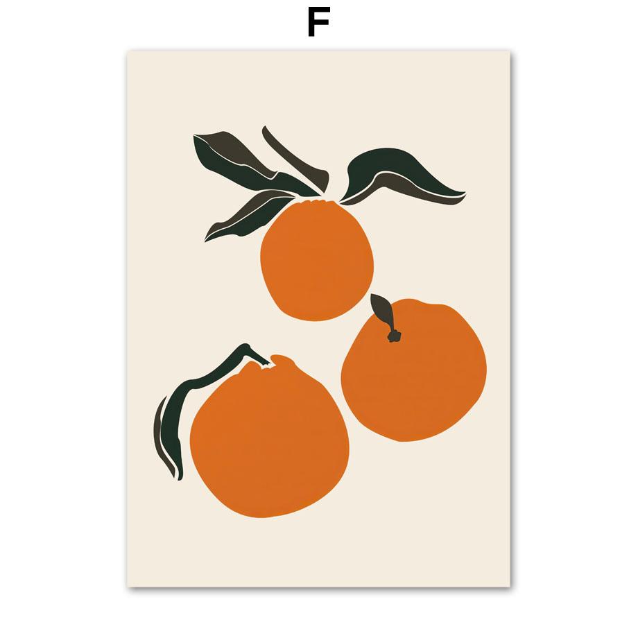 Груши, апельсины, фрукты, листья, столовые приборы, ваза, настенное искусство, печать на холсте, живопись, линии, постеры, рисунок девушки, фотографии для декора гостиной