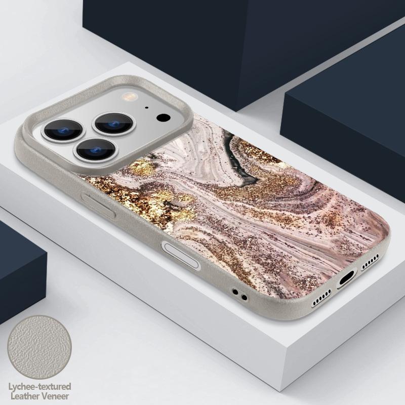 Чехол с мраморным узором для iPhone 17 18 Pro Max Кожаная текстура Силиконовый чехол для iPhone 16 15 14 13 Pro Max 16E 17E