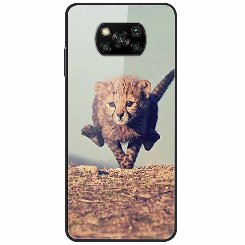 For Poco X3 Pro Case Fashion Cute Tempered Glass Luxury Coque Covers for Xiaomi Poco X3 NFC Cases PocoX3 X 3 Bumper Protector