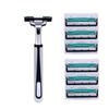 1Pcs Razor Handle 6pcs Razor Blade Gillettee 2-Layer Rotatable Original Blade Razor Shaver