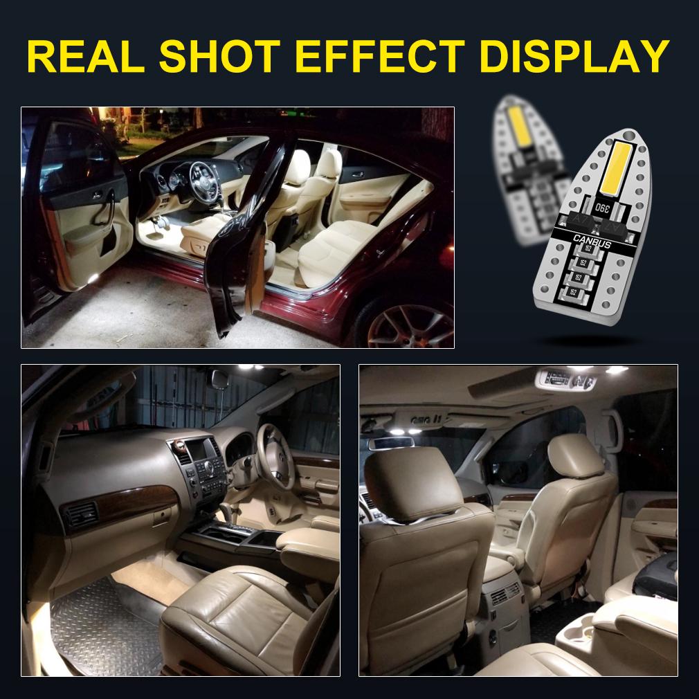 10/4 шт. W5W T10 светодиодные лампы Canbus 168 194, внутренние боковые фонари заднего хода, без ошибок, 6000K, супер яркий белый