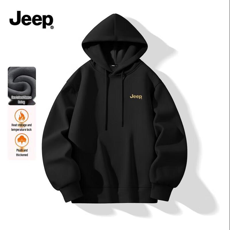 Jeep Мужское худи с флисовой подкладкой, плотное