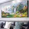 Waterfall Forest Beautiful Landscape 5D DIY Diamond Painting Scenery Cross Stitch Wall Art Diamond Embroidery Living Room Decor