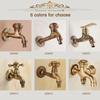 BAKALA Brass Antique Bronze Bibcock, Cold Tap, Washing Machine Toilet  Copper Tap,Garden Faucet