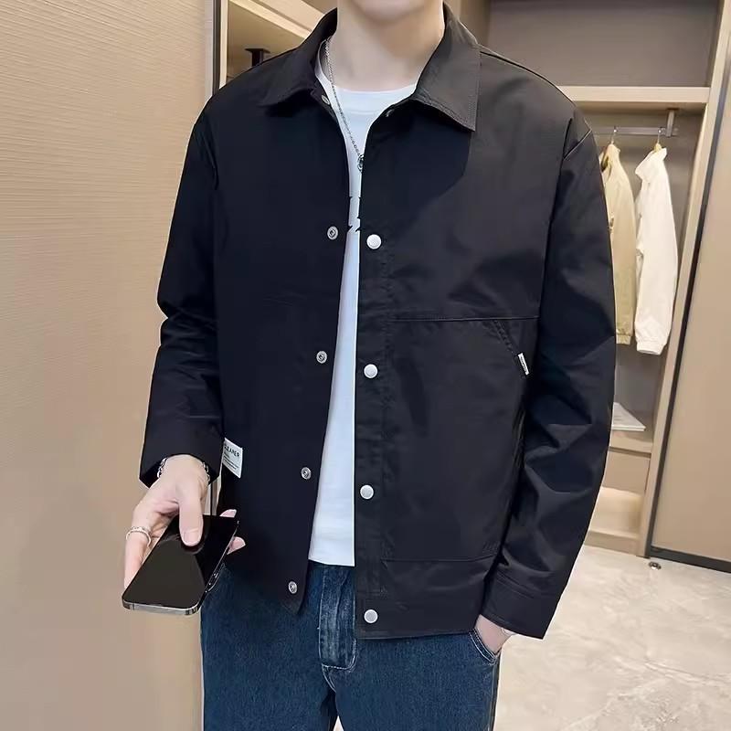 Новая мужская куртка весна-осень с короткими лацканами повседневная одежда