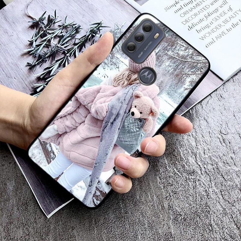 Чехол для телефона Christmas Girl для Moto G84 G23 G24 G31 G32 G41 G51 G52 G53 G54 G71 G82 G42 G62 G200 G Play G Stylus