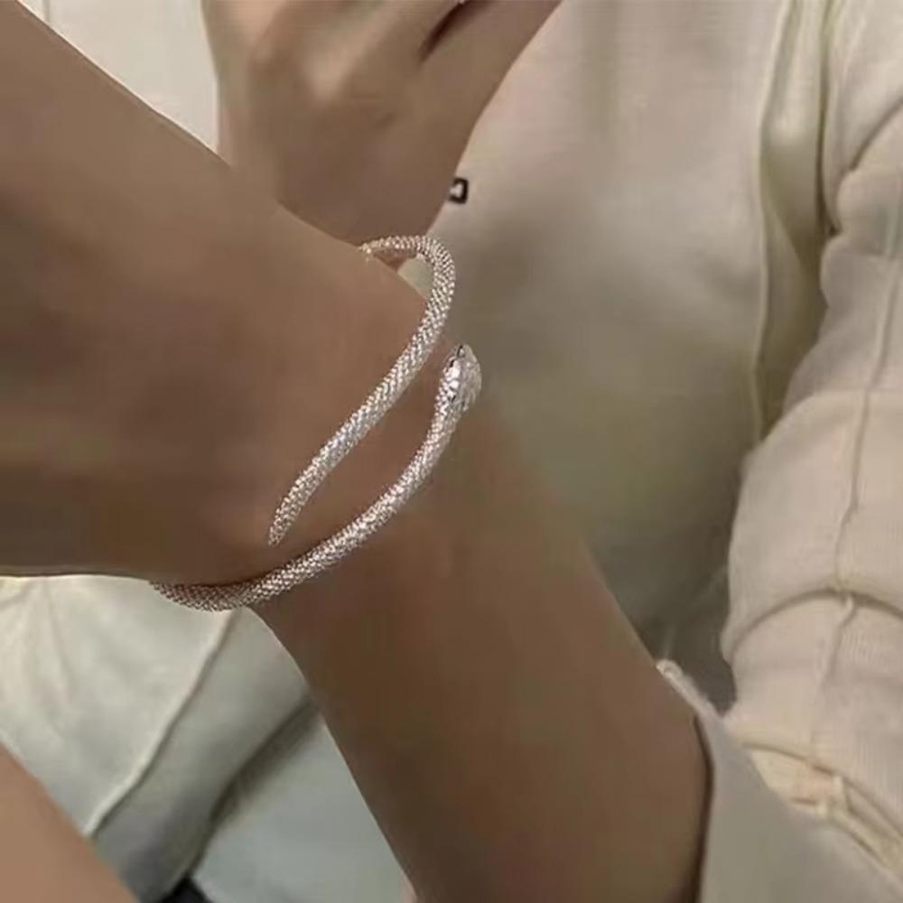 Подарки Змея Открытые Браслеты-манжеты Модные Змея Кольцо и Серьги-гвоздики Модный браслет в форме змеи Друг