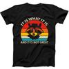 It Is What It Is And It's Not Great Raccoon Funny Gift Black T Shirt 243