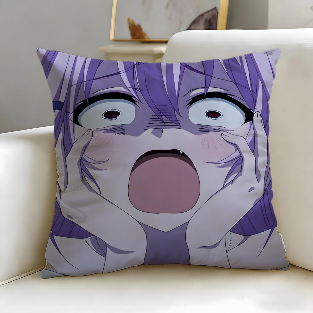 anime Engage Kiss Cushion Cover Soft EasyWash Pillow Case Versatile for Couch Bed Travel and Office