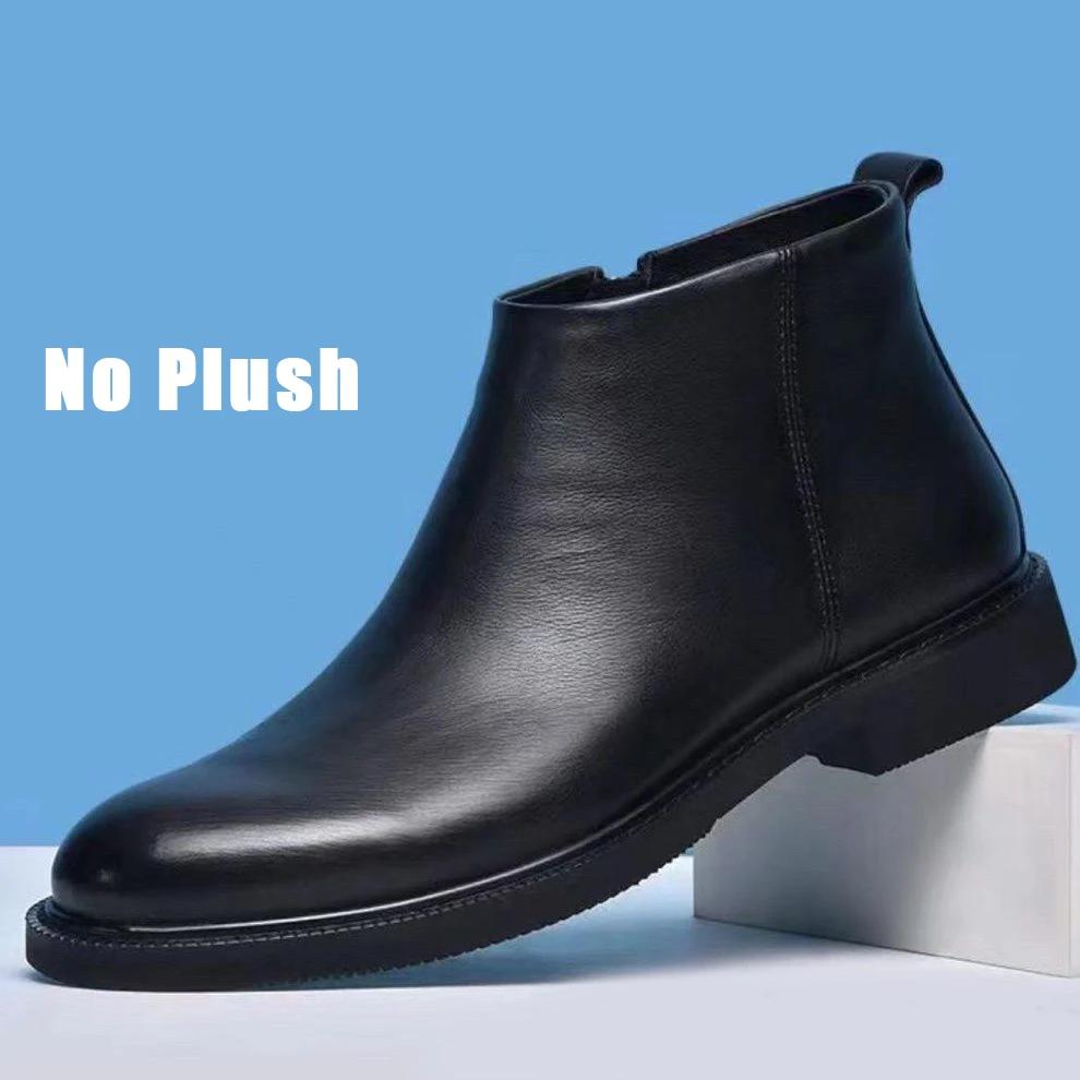 Мужские кожаные туфли Chelsea Boots Solid Color Business Dress Botas Para Hombres Microfiber Tenis Masculine Microfiber 2024 НОВИНКА