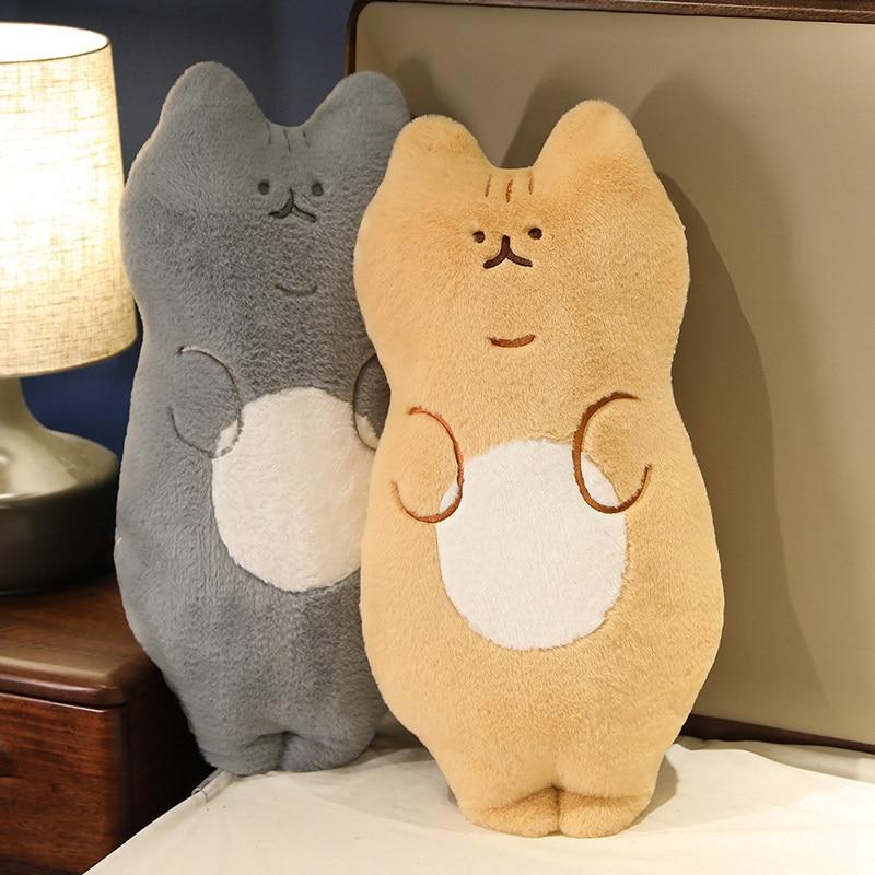 Kawaii Creative Cat Peluche Toys Cute Stand Lying Cat Pillow Soft Sofa Cushion Dolls Stuffed for Girls Children Gifts