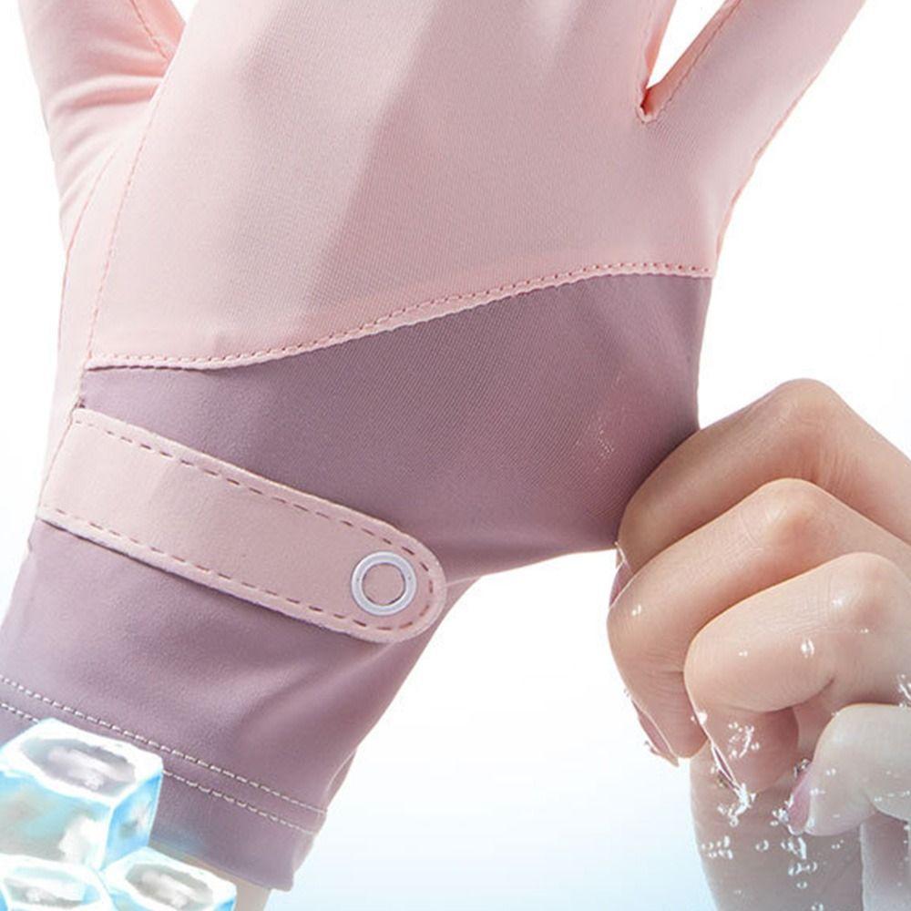 Модные летние перчатки-митенки из ледяного шелка с защитой от УФ-лучей, солнцезащитные перчатки, женские перчатки