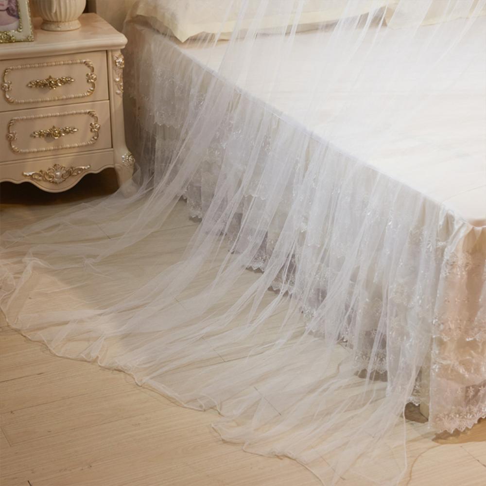 Универсальная купольная кровать с балдахином, одинарный вход, мелкая сетка, кружевная занавеска для спальни в стиле принцессы