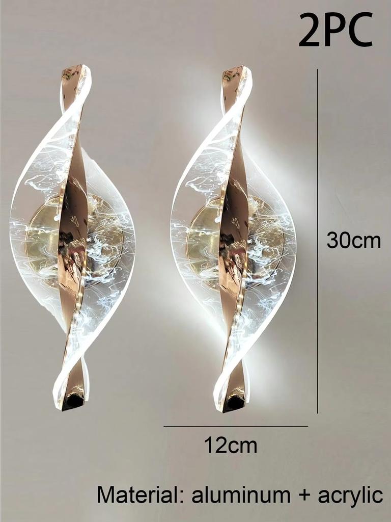 Luxury LED Modern Acrylic Gold/Black Wall Sconce,Hallways,Bedroom Night light,Outdoor Interior Lighting Wall Lamp Home Decor