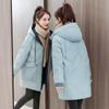 Утепленная хлопком женская зимняя куртка средней и длинной длины, новая корейская версия, маленькая свободная модная куртка из хлопка с капюшоном для женщин