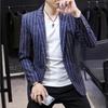 Spring Autumn Stripe Suit Men's Youth Slim Fit Small Coat Formal Single Top Jacket Long Sleeve Business