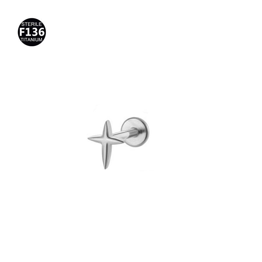 Титановая подвеска в виде зуба 0.9, серьги-пусеты с цирконом: Дизайн «Персиковое сердце и звезда»