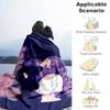 "Romantic Anime Couple Art Print - Love in Purple"Blanket Lightweight Flannel Throw Blanket for Sofa, Bed, Travel, Camping, Livingroom, Offi