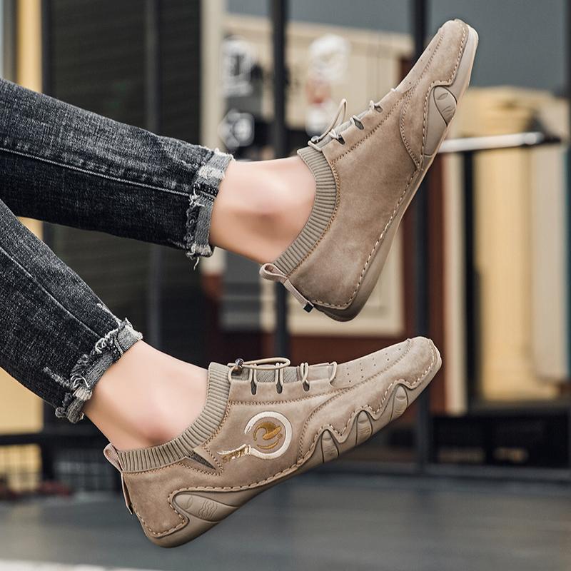 Men's New Leather Outdoor Sports Shoes Casual Shoes Business Leather Board Shoes