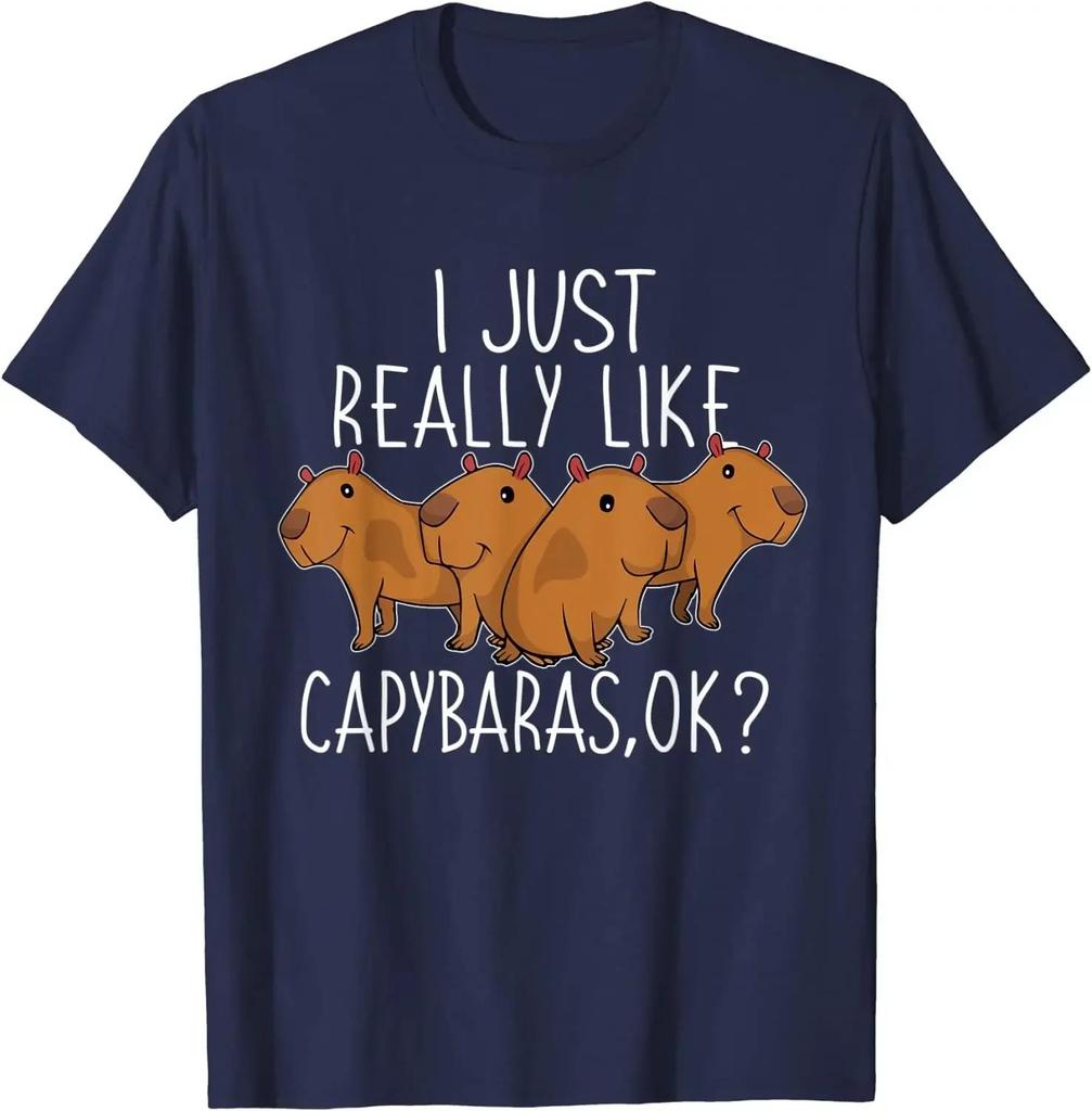 Capybara Lover Cute Capybara T-Shirt for Women Men Animal Lovers Men Clothing Vintage T Shirt Graphic T Shirts Casual Cotton