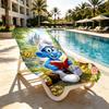 Blue Smurfs Print Beach Towel Design, Soft, Lightweight. for Home Bathroom, Spa, Pool, Yoga, Surfing, Camping, Gift for Family, Friend