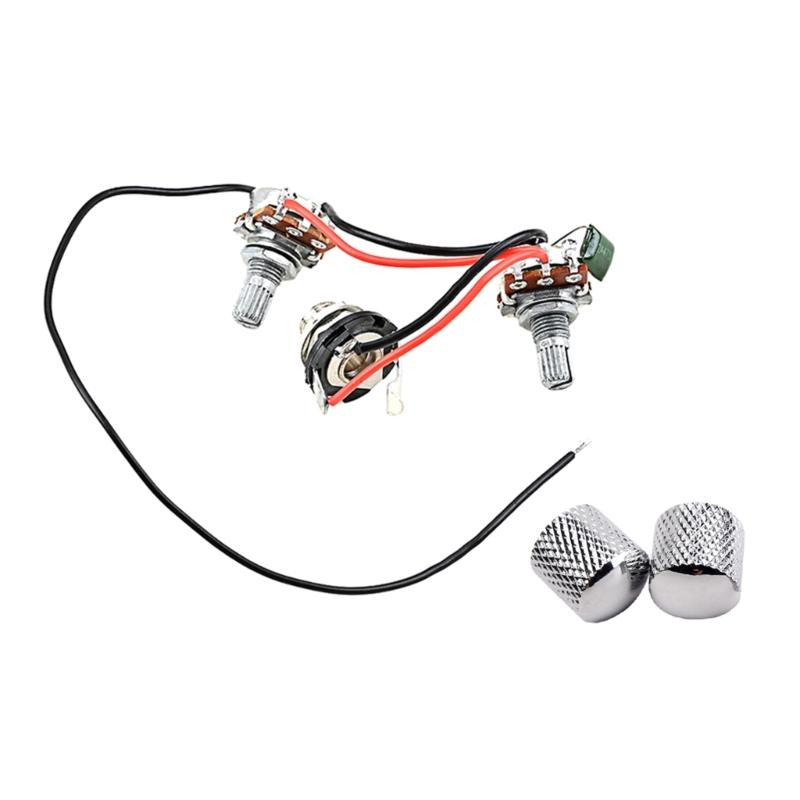 3-позиционный переключатель для гитары, 1 регулятор громкости, 1 регулятор тона, потенциометры 500K, гнездо, предварительно собранный комплект проводов