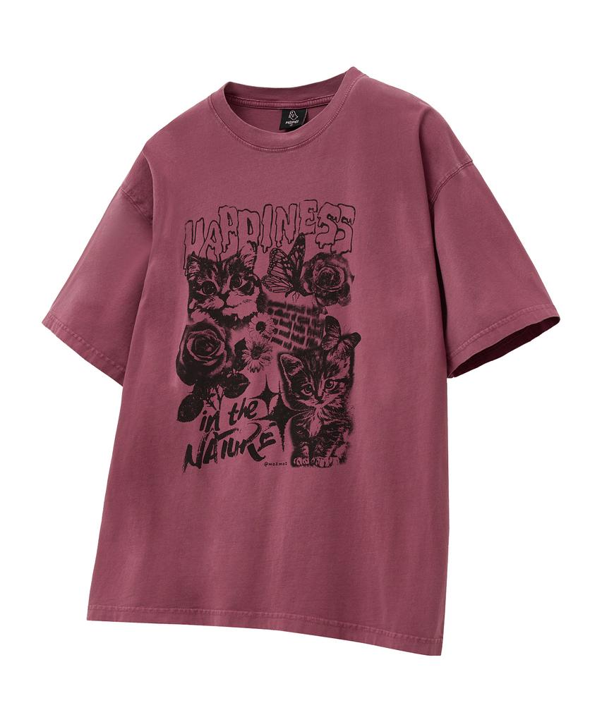 MOZMOZ [Set] Graphic Pigment Oversized Short Sleeve T-Shirt Part02