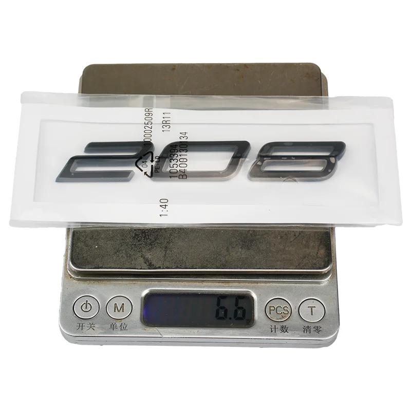 ABS New Letter Decal Car Trunk Emblem for Peugeot 508L 408X 508 408 308 208 Logo 3D Badge Rear Sticker Modification Accessories