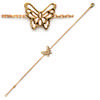 [G1265] - Gold Plated 'Butterfly' Bracelet - 14x12 Mm