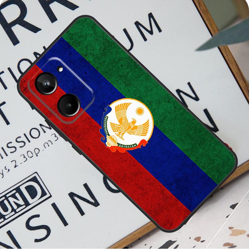 Флаг Дагестана, герб для Realme C55 C53 C67 GT Neo 5 6 9 10 11 12 Pro Plus C11 C25 C21Y C30 C31 C33 C35 C51, чехол