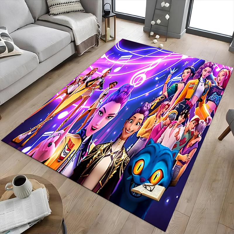 Music Festival Celebration Carpet For Playroom Bedroom Living Room Sofa Home Decorkids Game Area Rug Nonslip Floor Mat