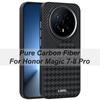 Магнитный Чехол для Телефона Для Honor Magic 7 8 Lite Pro Honor 500 X9d X70 Чехол из Чистого Углеродного Волокна Металлическая Кнопка Защитная Крышка для Объектива
