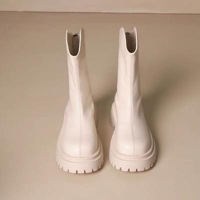 Модная обувь Ботильоны кожаные рабочие кроссовки с круглым носком женские ботильоны короткие туфли для женщин элегантные спортивные ботинки на среднем каблуке